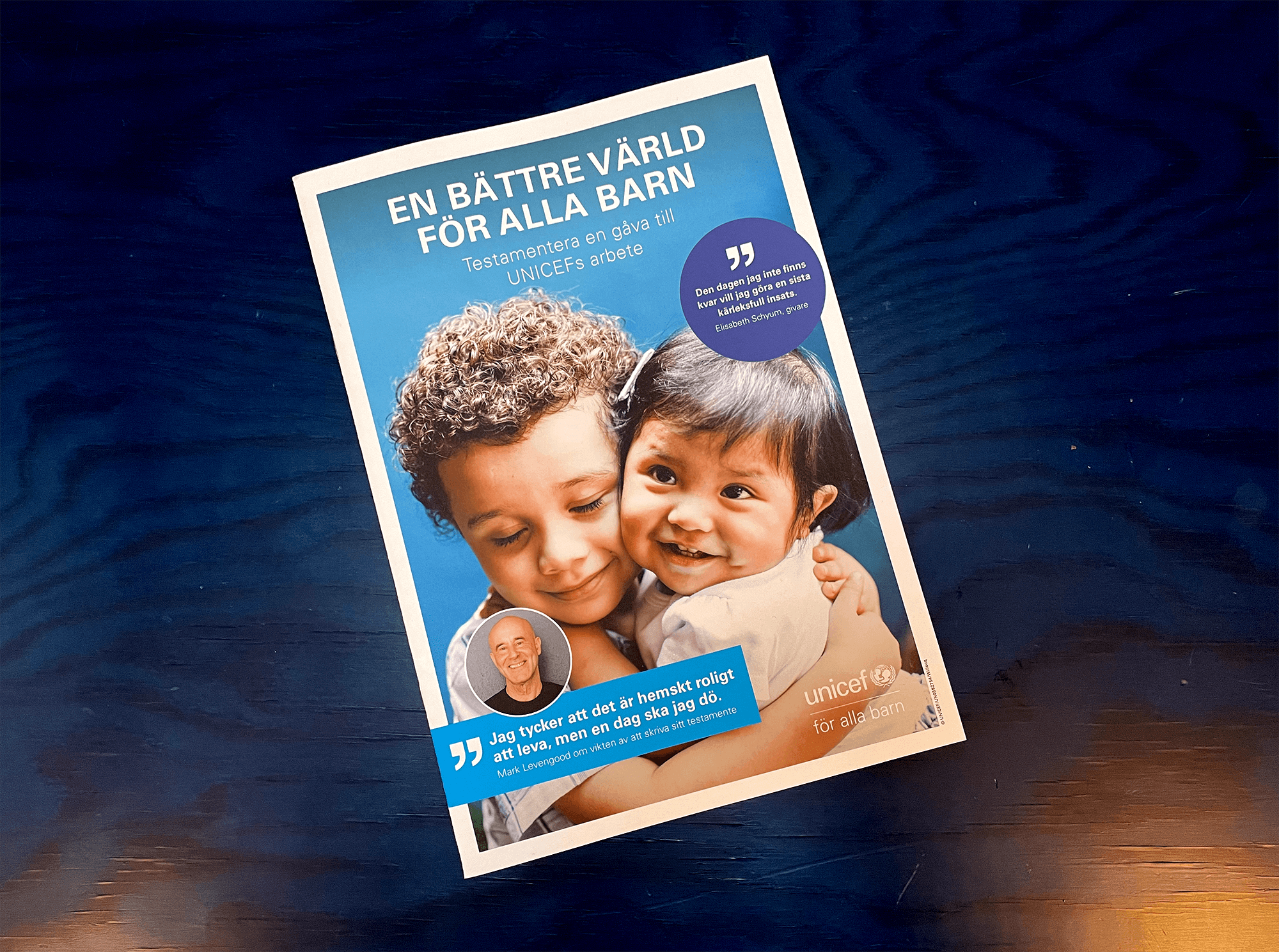 Bild broschyr Testamente